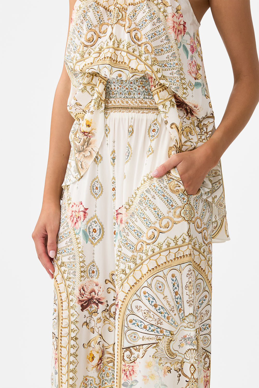 The CAMILLA BUTTON FRONT LOUNGE PANT WITH LOVE FROM TÜRKIYE in our  print.