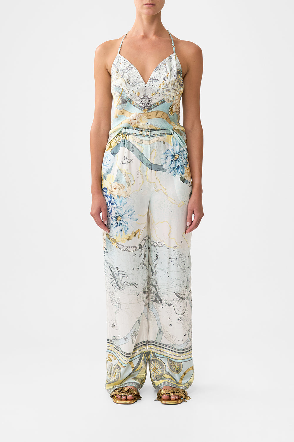 The CAMILLA NORTH SOUTH TOTE ISNIK LULLABY in our  print.