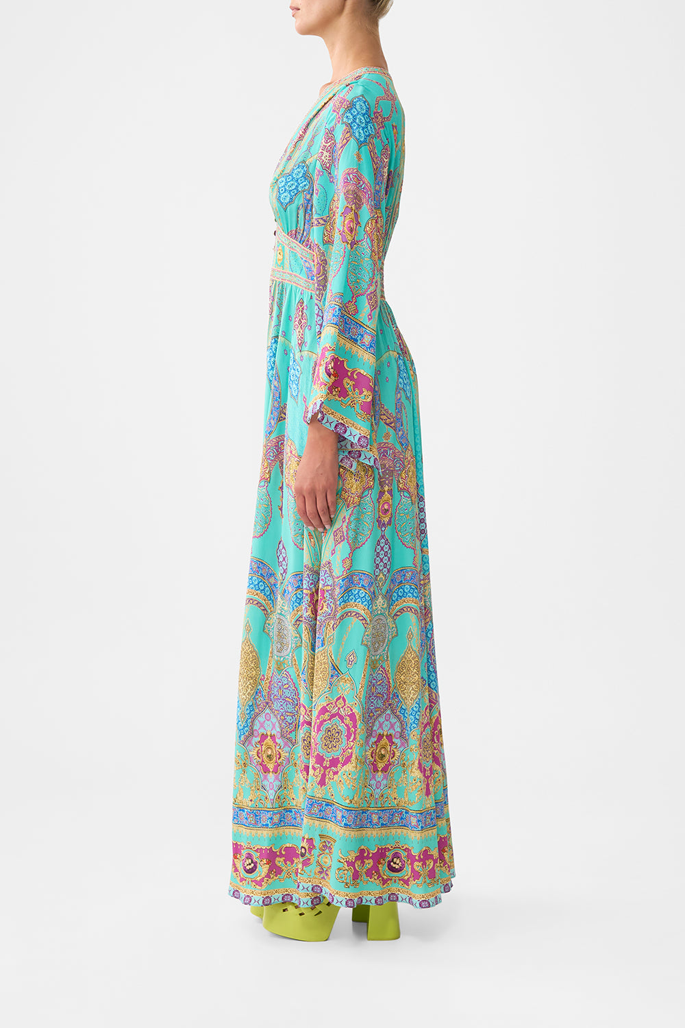 KIMONO SLEEVE DRESS WITH SHIRRING DETAIL THE CONCUBINES CORRIDOR