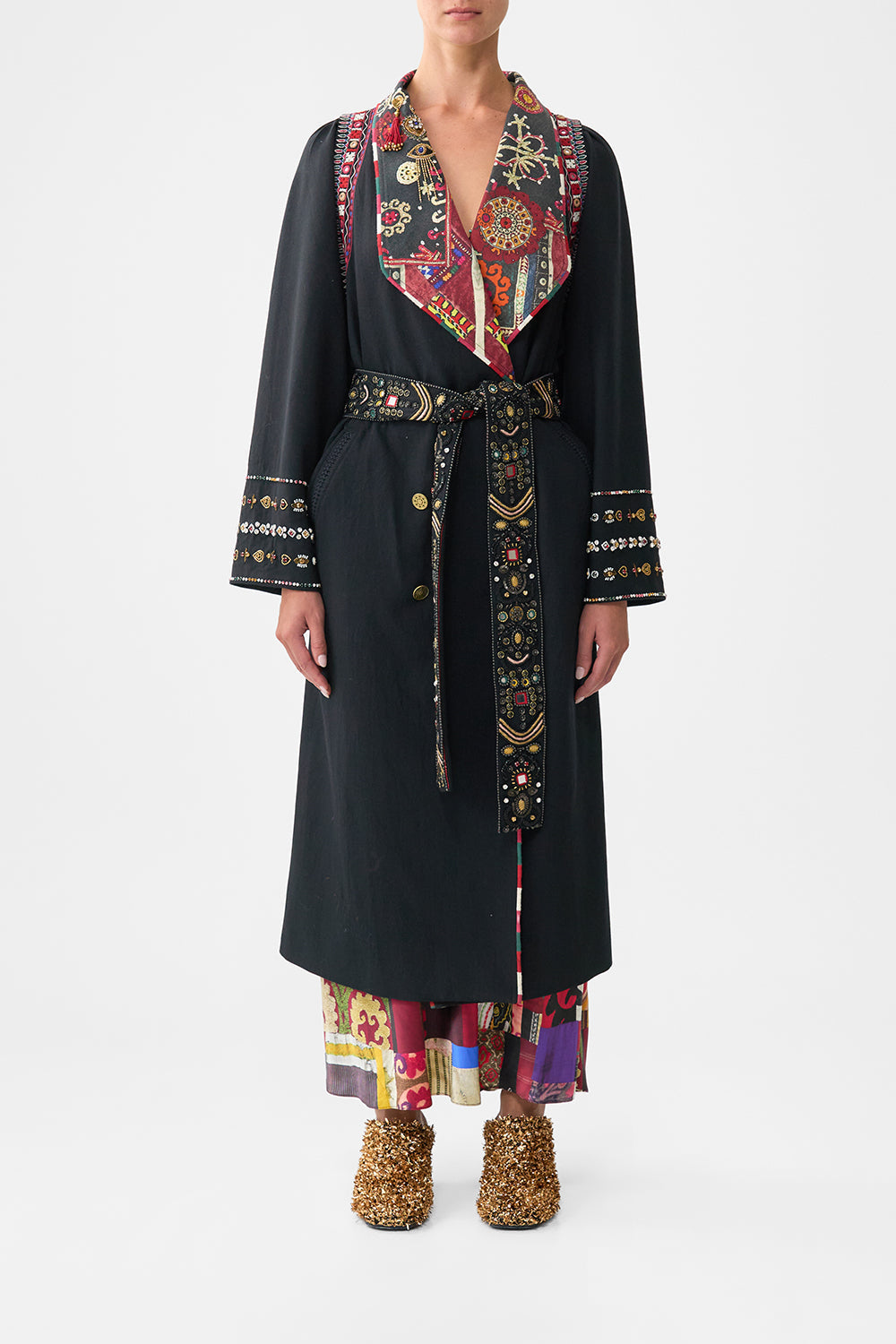 COAT WITH VEST DETAIL PATCHWORK ALCHEMY