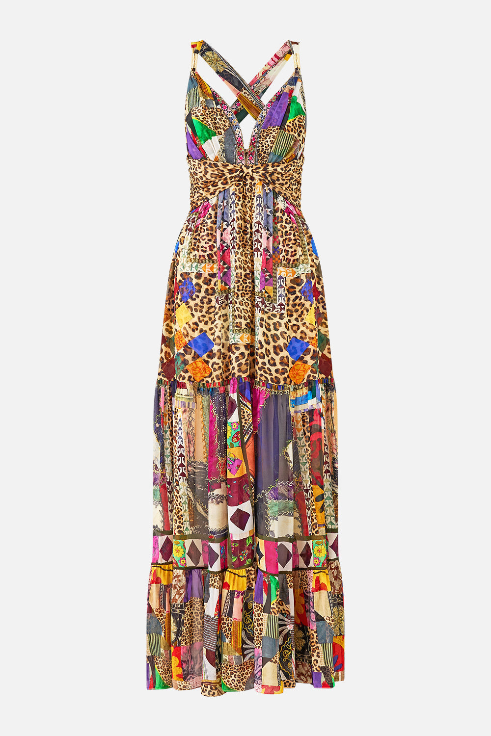 The CAMILLA ALIKA ISTANBUL ALCHEMY BELTED KAFTAN DENIM in our  print.