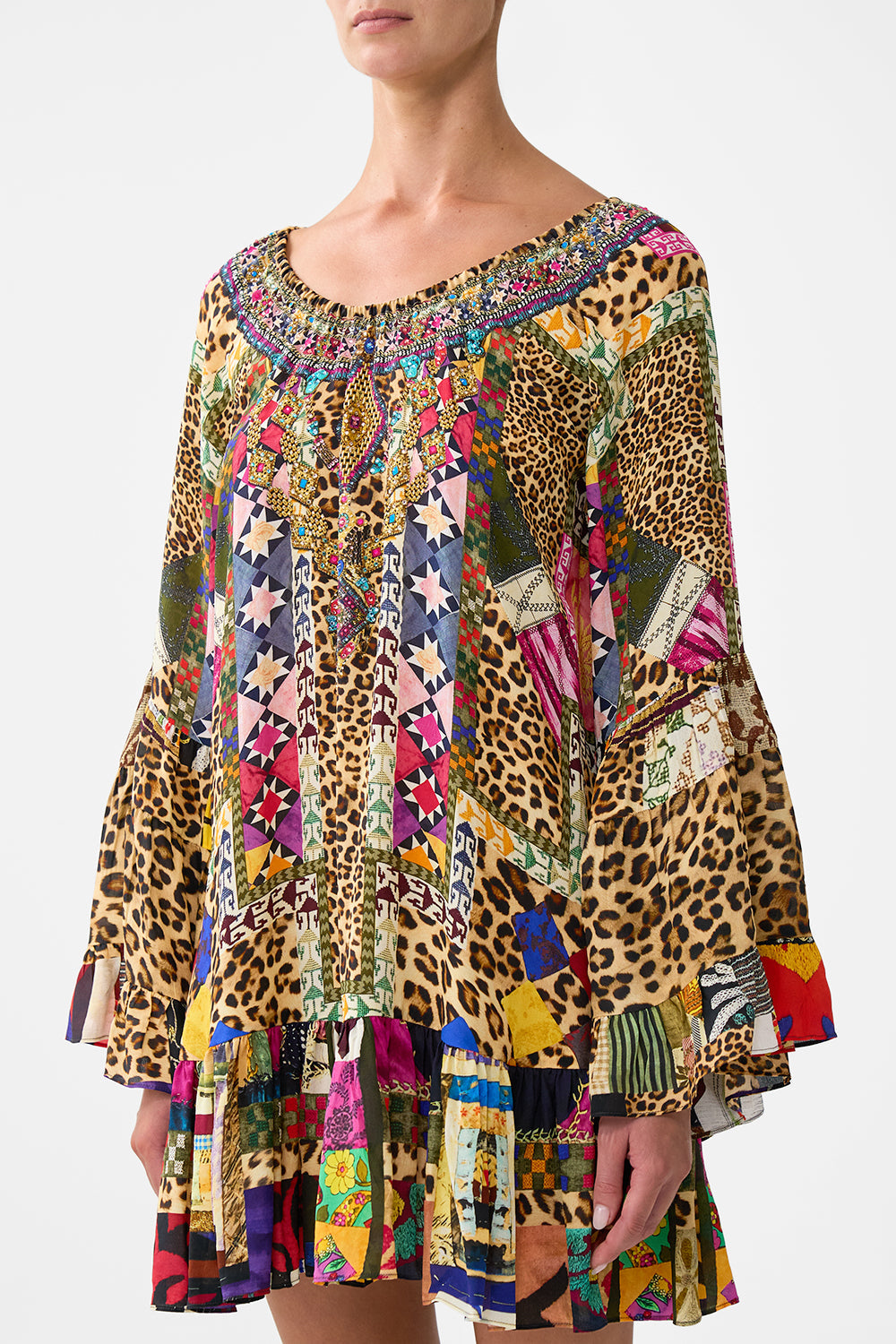 The CAMILLA KNOTTED SCARF TOP ILLUSTRATION NATION in our  print.
