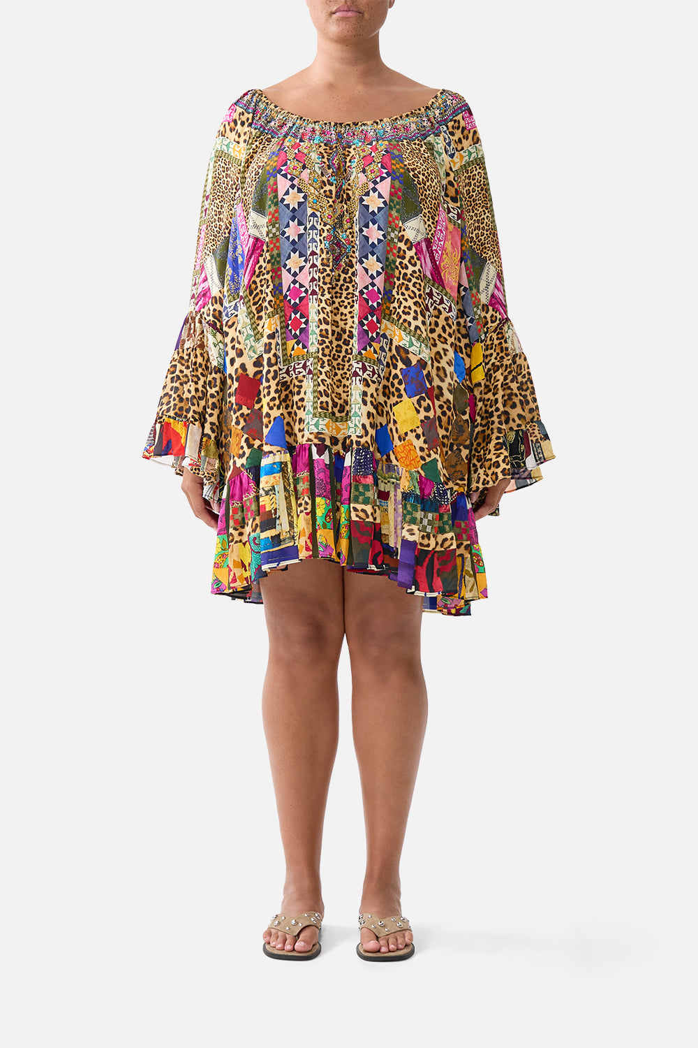 The CAMILLA DEEP V NECK HARDWARE KAFTAN OTTOMAN DYNASTY in our OTTOMAN DYNASTY print.