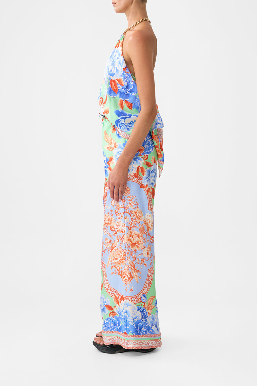 The CAMILLA OPEN FRONT CARDI CAPE FELINE FOLKLORE in our  print.
