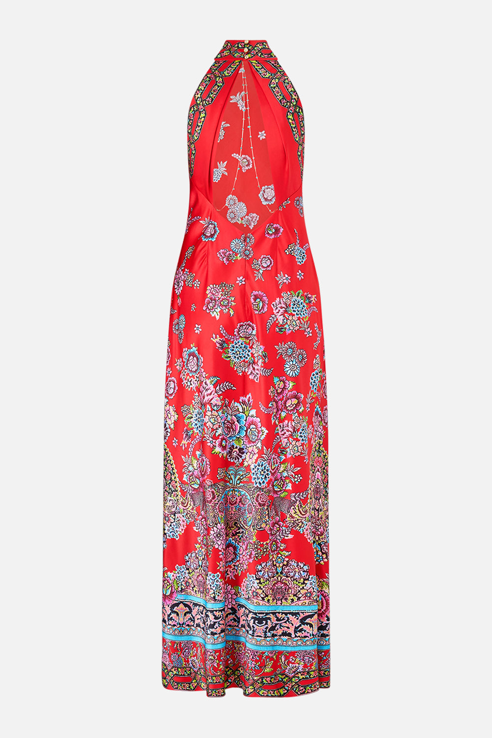 The CAMILLA LONG TIERED DRESS WITH BOW TIES PAPERS AND CURIOUS CAPERS in our PAPERS AND CURIOUS CAPERS print.