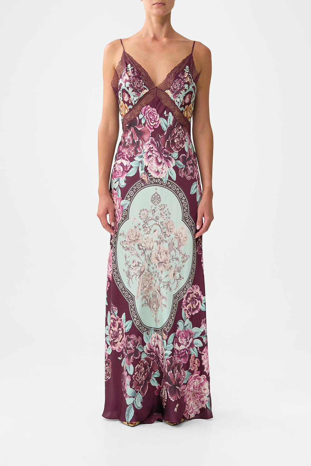 The CAMILLA V NECK FLARED JUMPSUIT TOPKAPI POP in our  print.