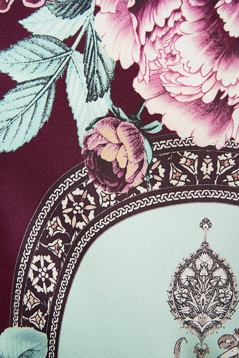 The CAMILLA HALTER TIE BACK TOP NOTES FROM THE ROAD in our  print.