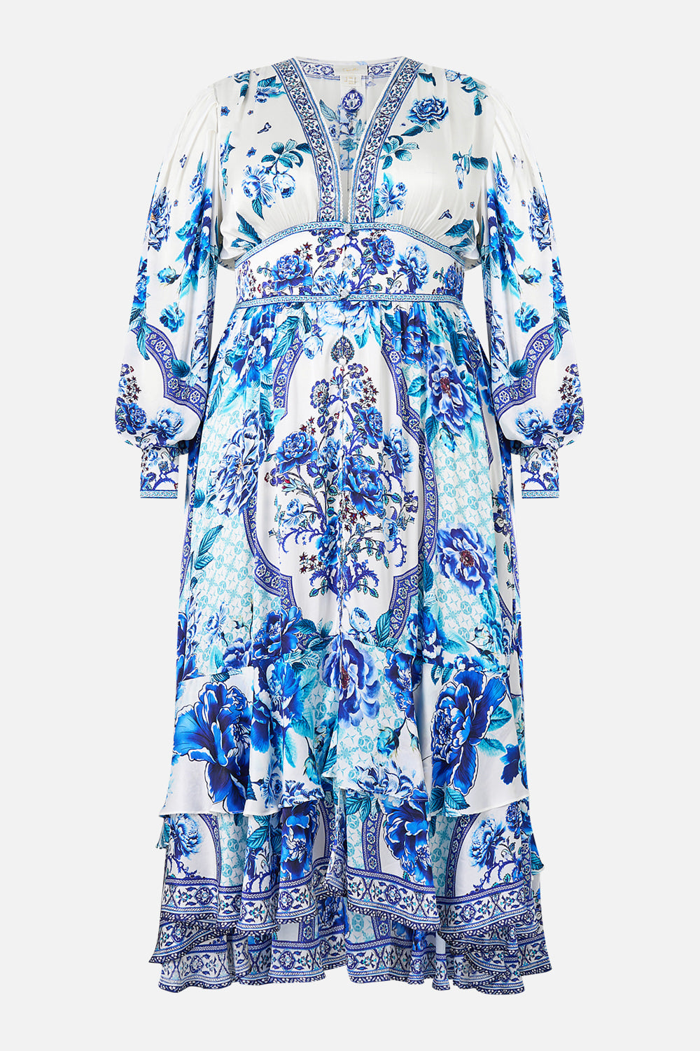 LONG BUTTON FRONT DRESS A CERAMIC GARDEN