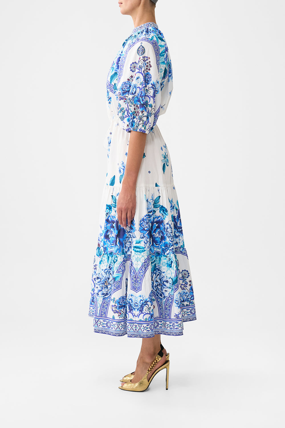 The CAMILLA DEEP V-NECK HARDWARE KAFTAN SULTANAHMET SUMMER in our  print.
