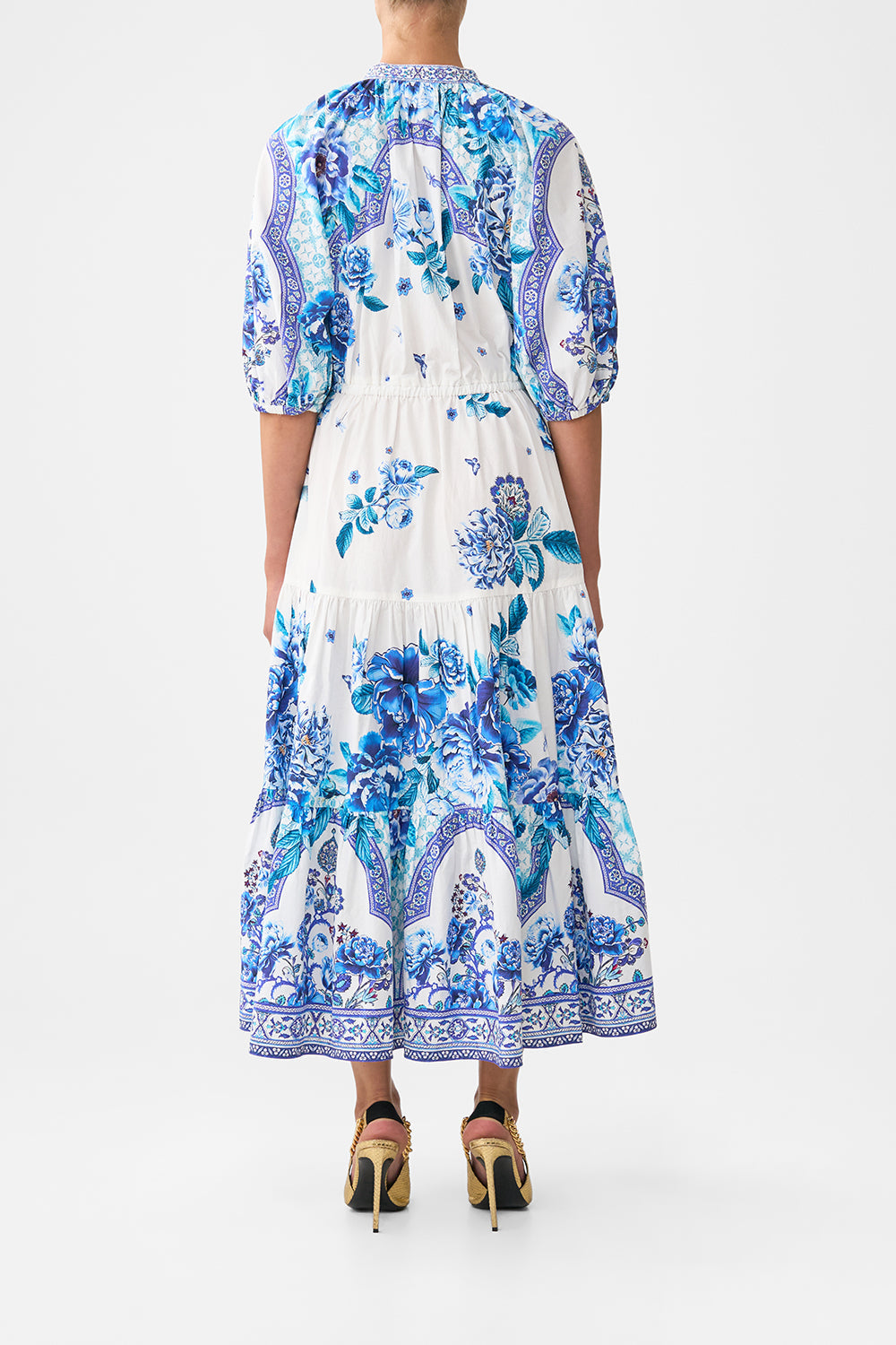 The CAMILLA DEEP V-NECK HARDWARE KAFTAN SULTANAHMET SUMMER in our  print.