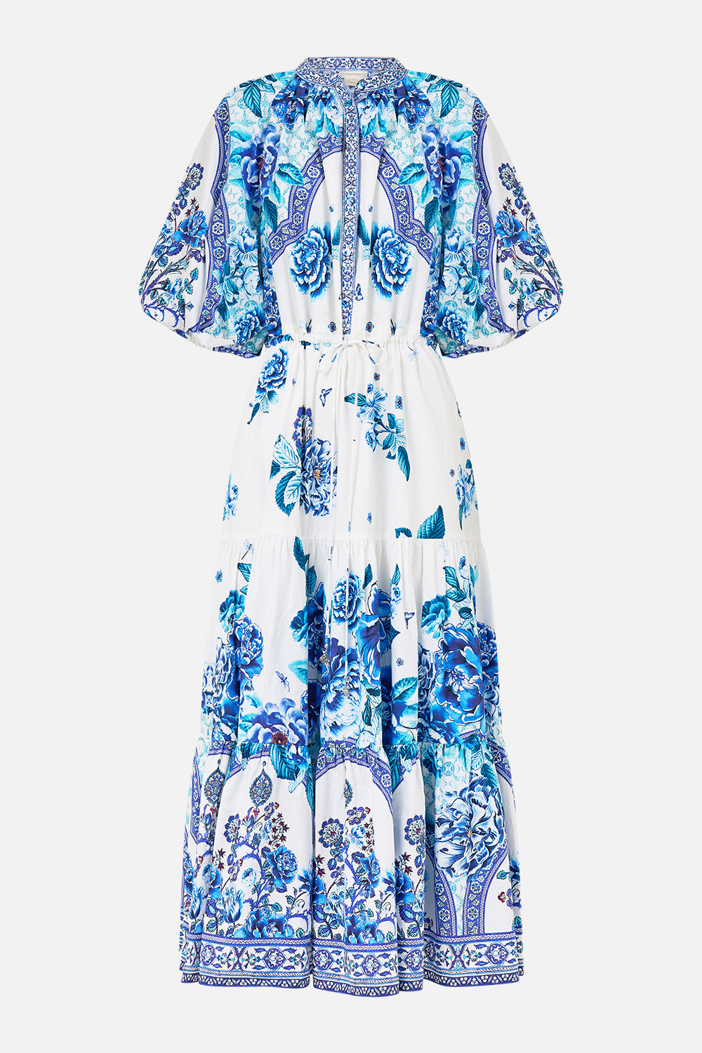 The CAMILLA DEEP V-NECK HARDWARE KAFTAN SULTANAHMET SUMMER in our  print.