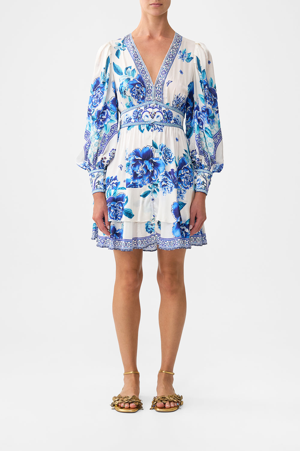 The CAMILLA WIDE STRAP SHORT SUNDRESS SULTANAHMET SUMMER in our  print.
