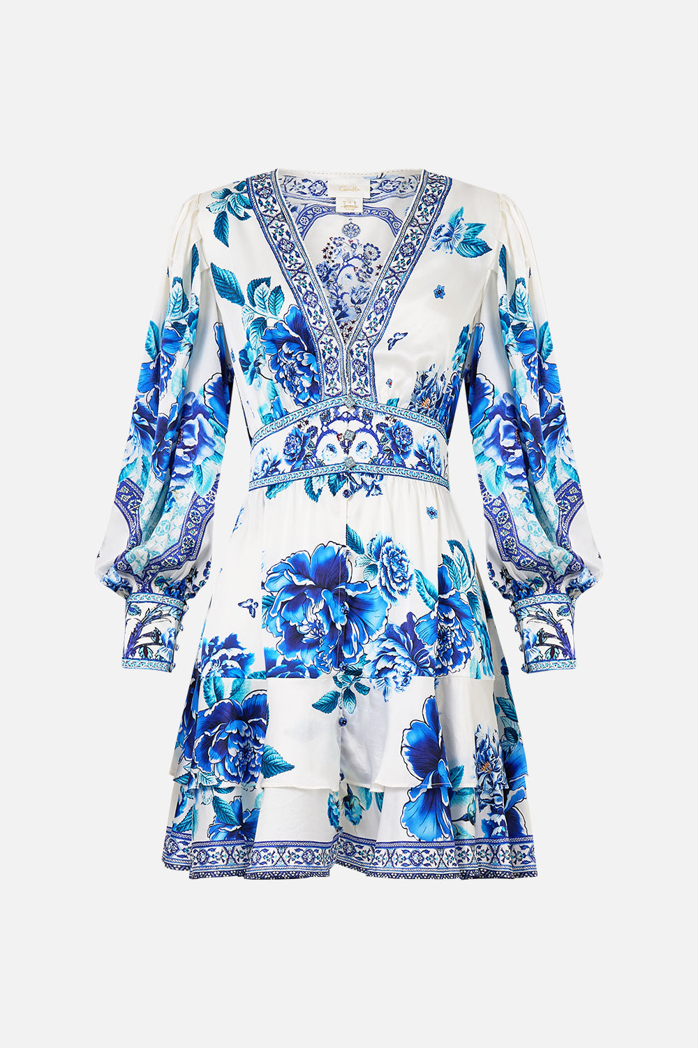 BUTTON FRONT FRILL DRESS A CERAMIC GARDEN