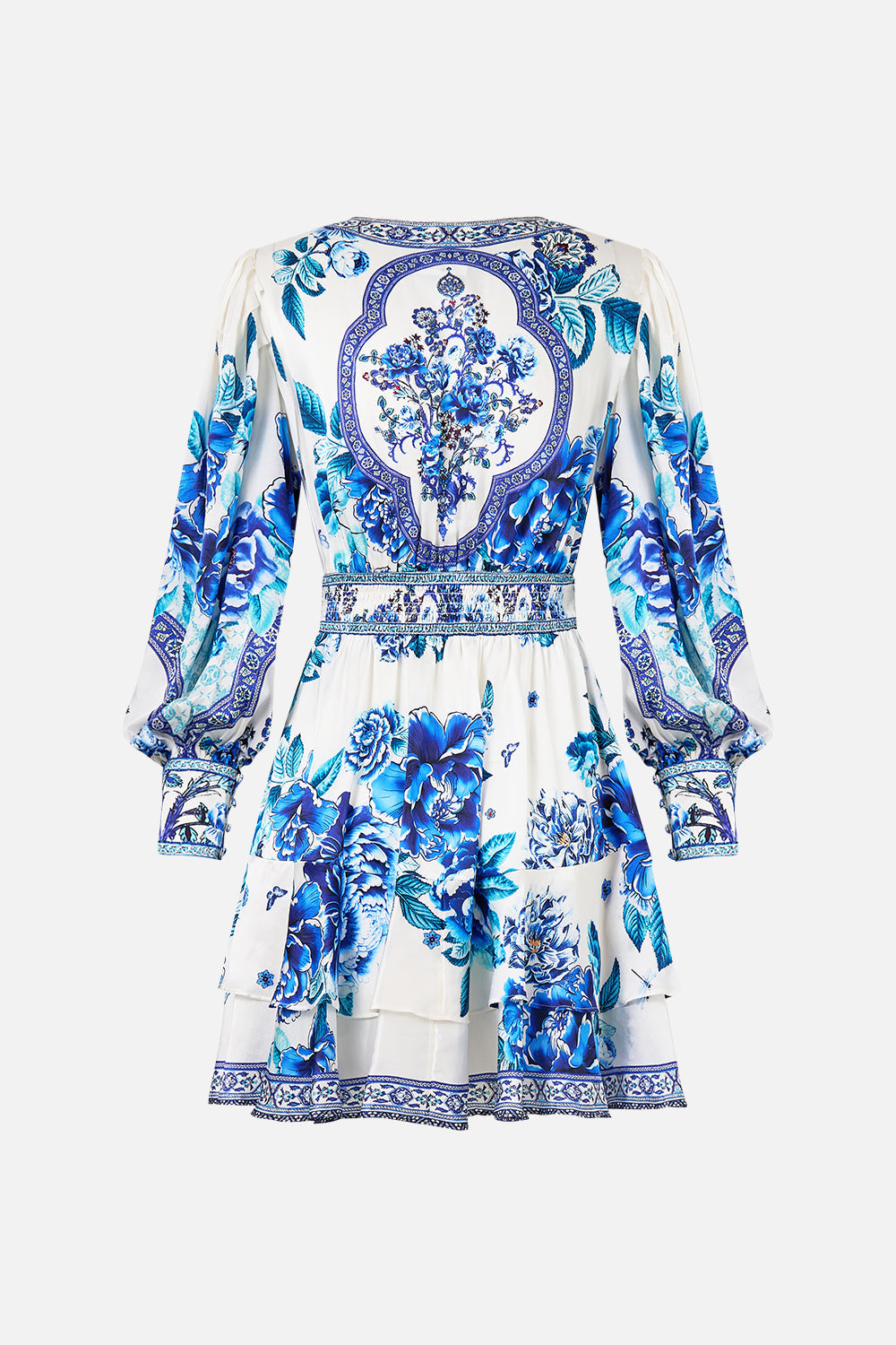 BUTTON FRONT FRILL DRESS A CERAMIC GARDEN