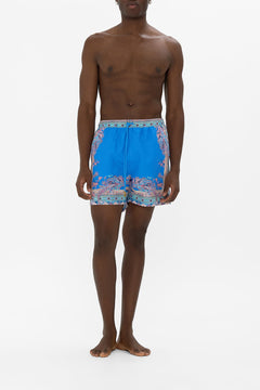 MID LENGTH BOARDSHORT WITH ELASTIC WAIST FOOTSTEPS IN FOLKLORE