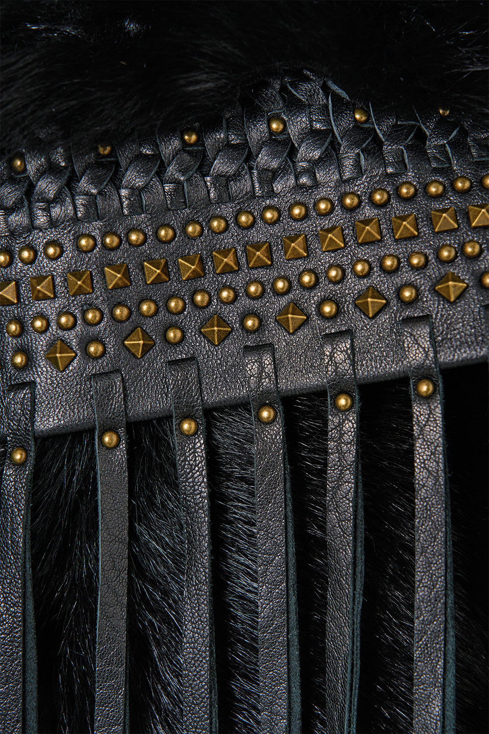 SHEARLING COAT WITH REMOVABLE FRINGING ISTANBUL ANIMALIA