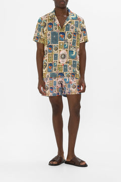 SHORT SLEEVE CAMP COLLARED SHIRT HOUSE OF HOROSCOPES