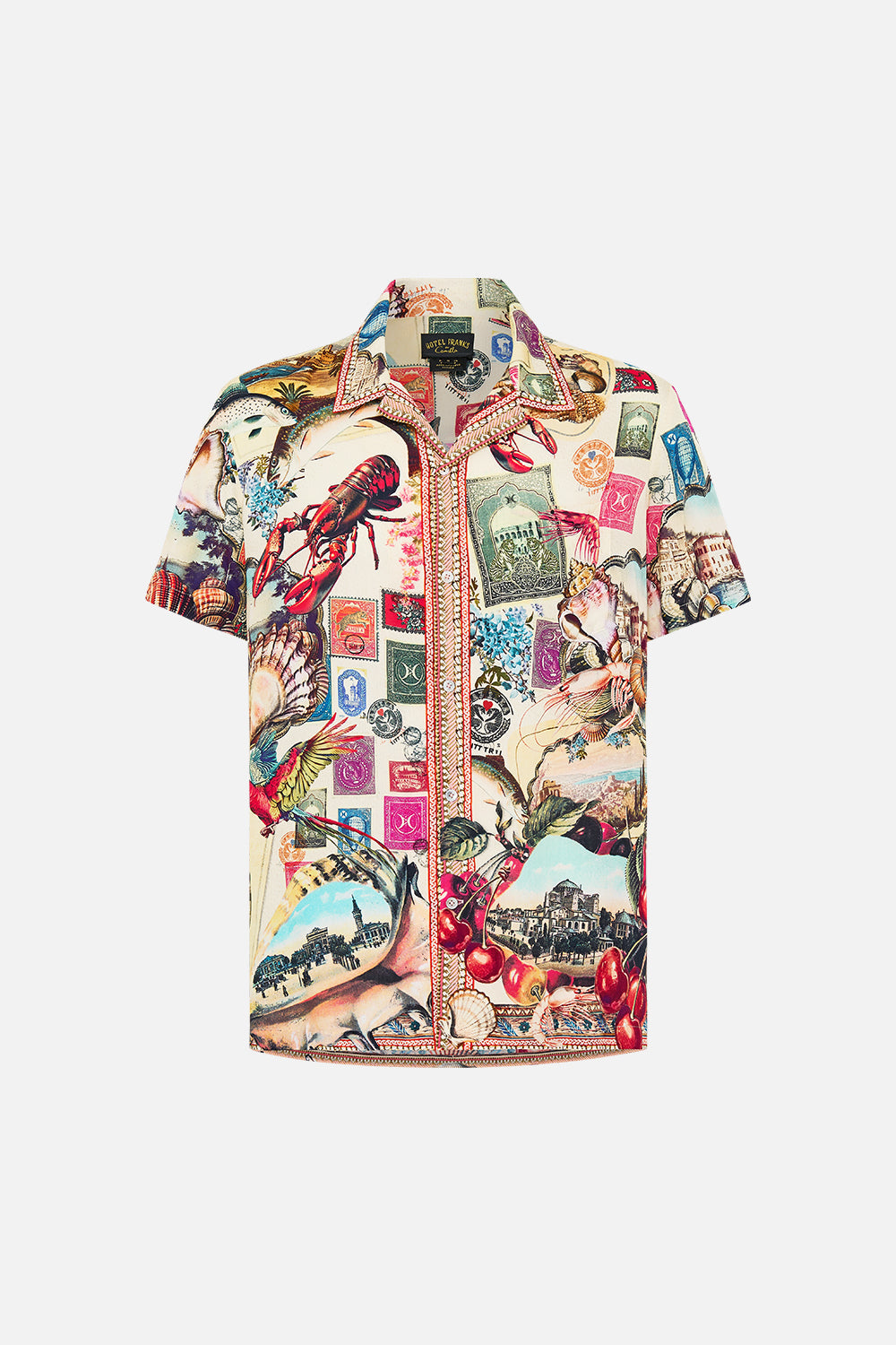 SHORT SLEEVE CAMP COLLARED SHIRT NOTES FROM THE ROAD