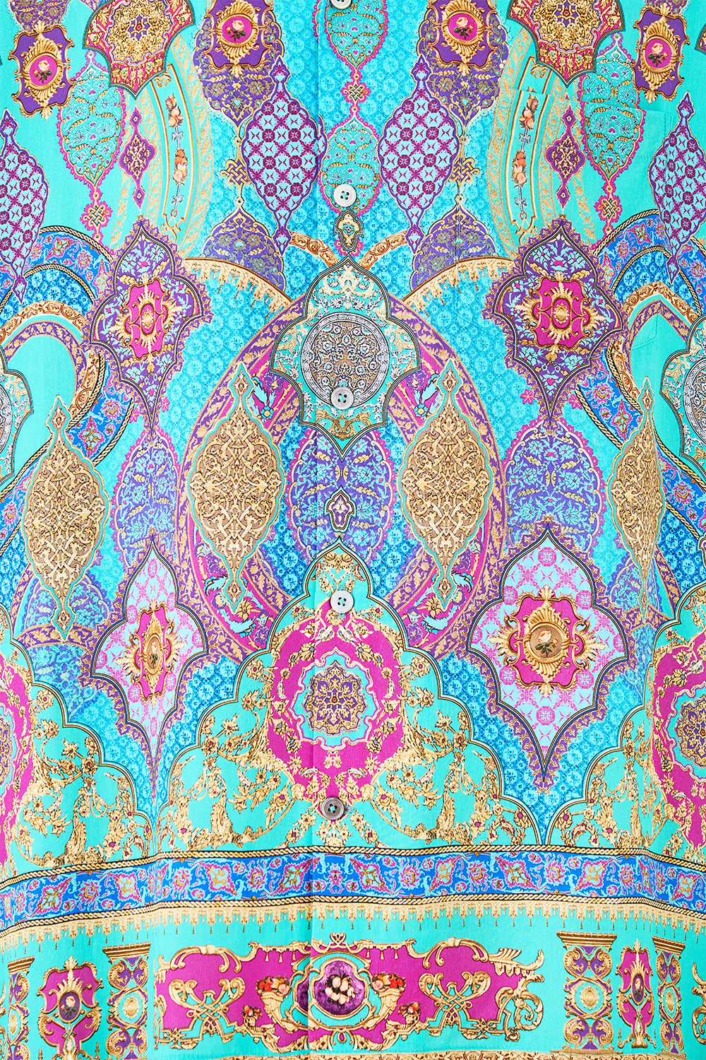 The CAMILLA SHORT TIE FRONT BLOUSON DRESS TOPKAPI POP in our  print.