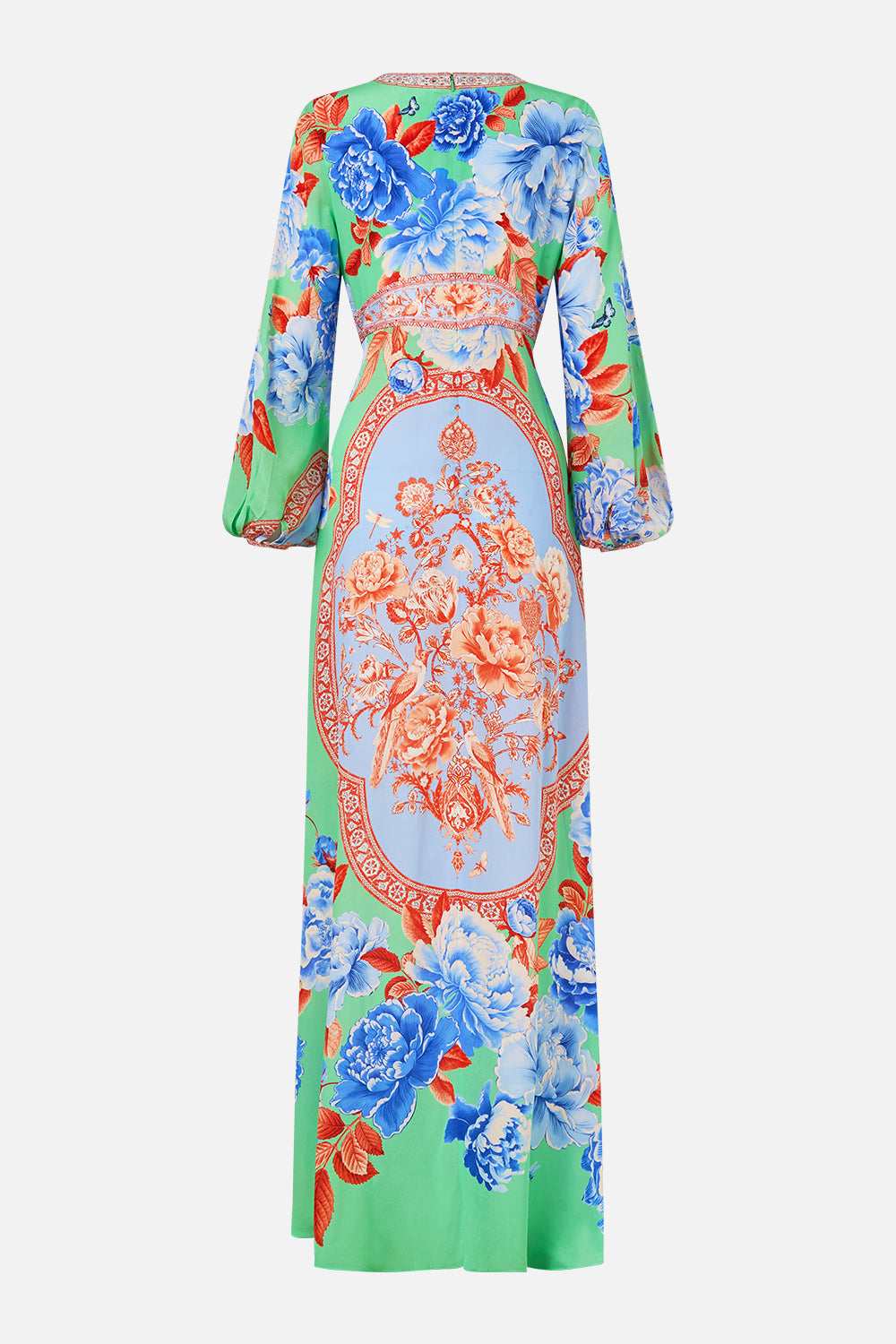 PRINTED LANTERN SLEEVE DRESS TOPKAPI POP