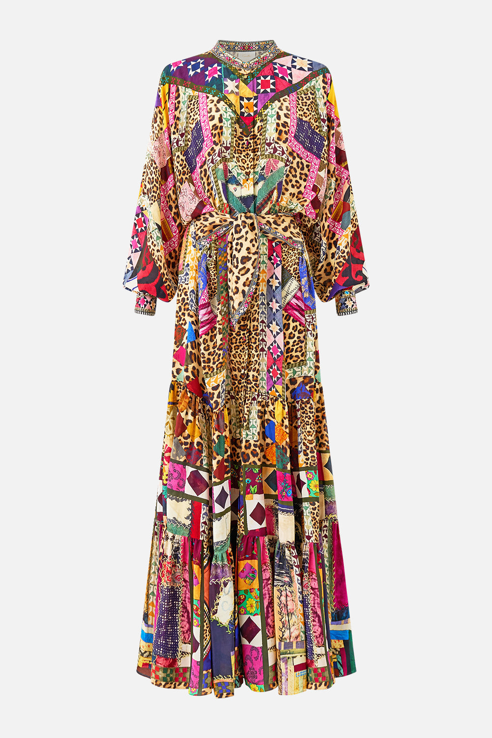 The CAMILLA ROUND NECK KAFTAN ILLUSTRATION NATION in our  print.