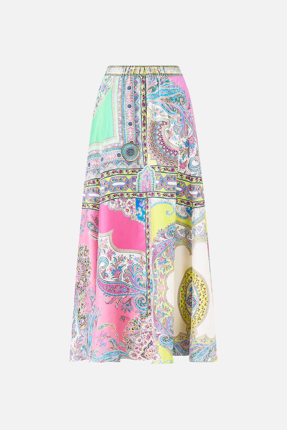 The CAMILLA GATHER NECK HARDWARE TOP SONG OF THE SOLSTICE in our  print.