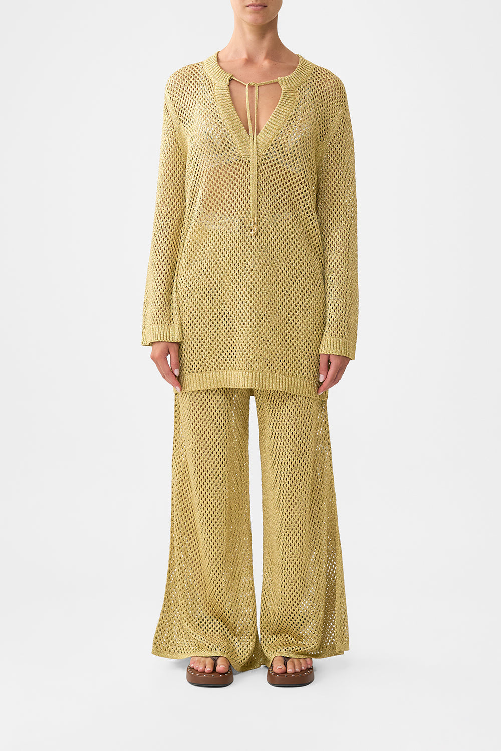 The CAMILLA DRAMATIC SLEEVE COCOON LAYER EMBROIDERED EVER AFTER in our  print.