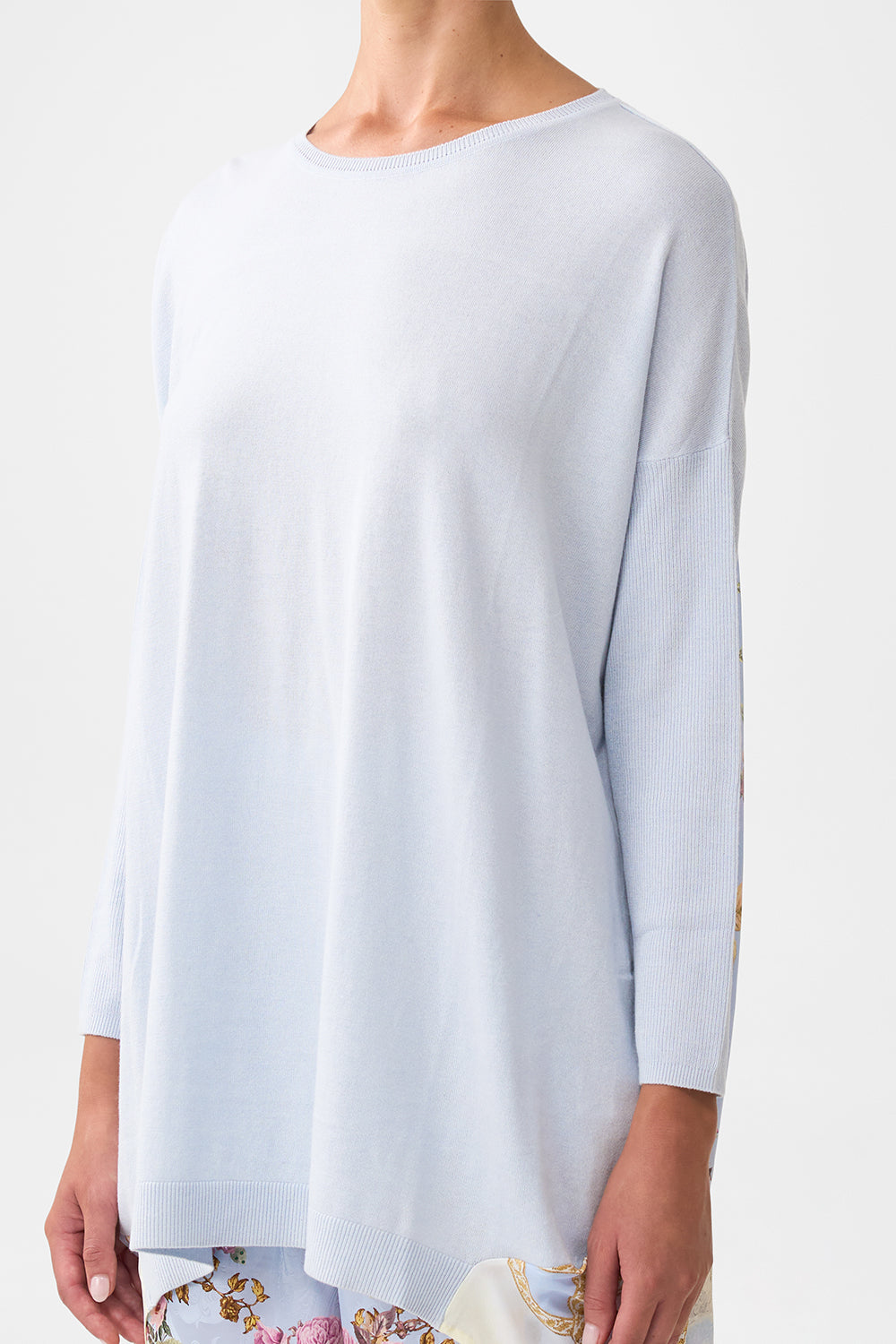 LONG SLEEVE JUMPER WITH PRINT BACK TILED IN TIME