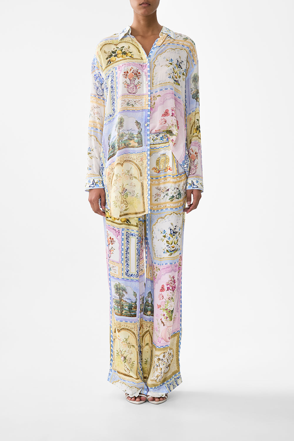 WIDE LEG WAISTED PANT BOTANICAL BALLADS