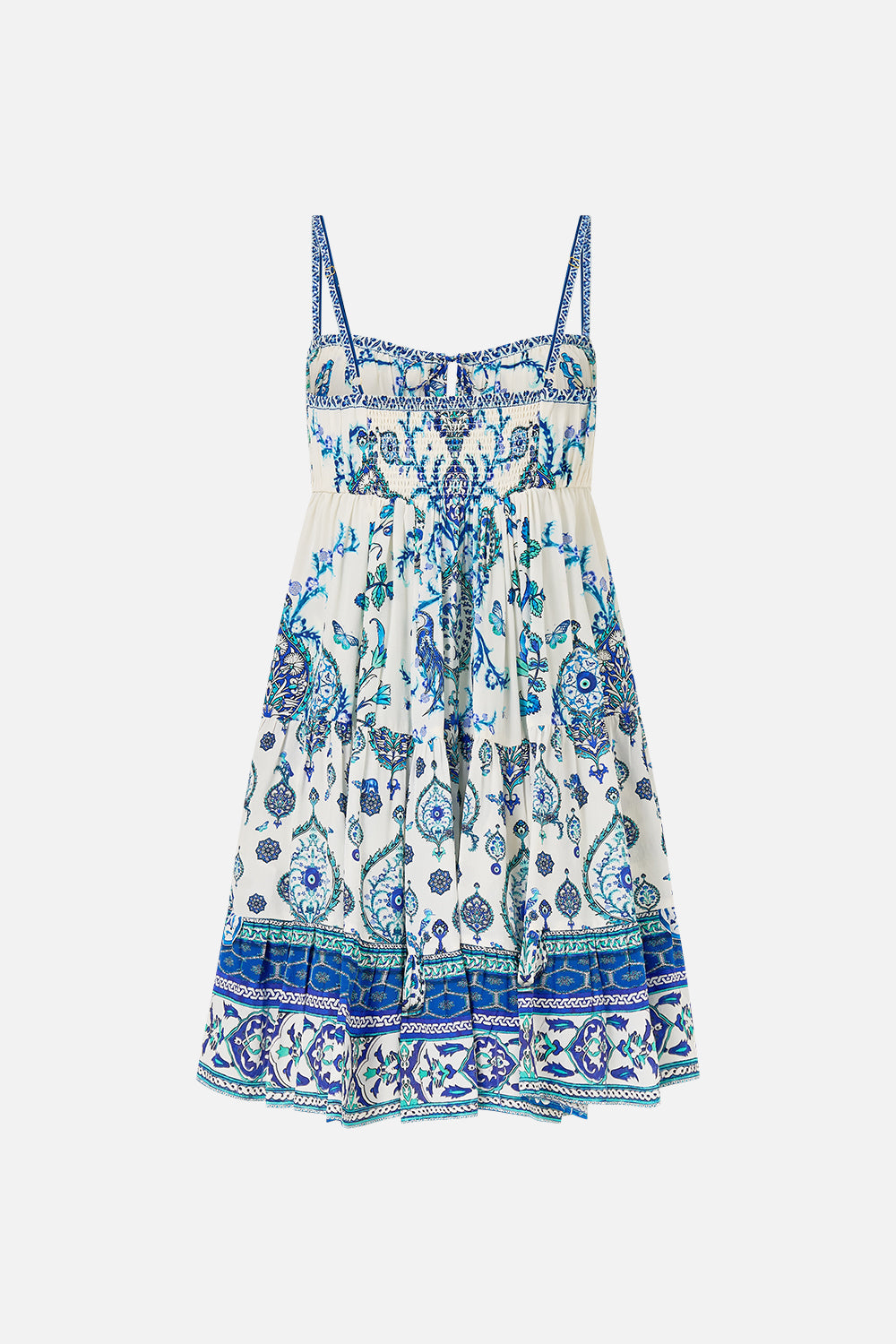 GATHERED BUST TIERED MINI DRESS ISNIK LULLABY