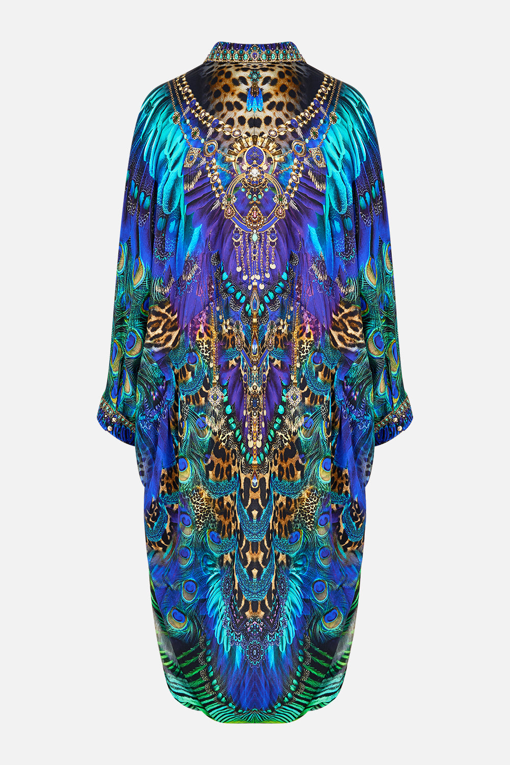 BUTTON UP TOP WITH DRAPED BACK COSMIC ZOOLOGY