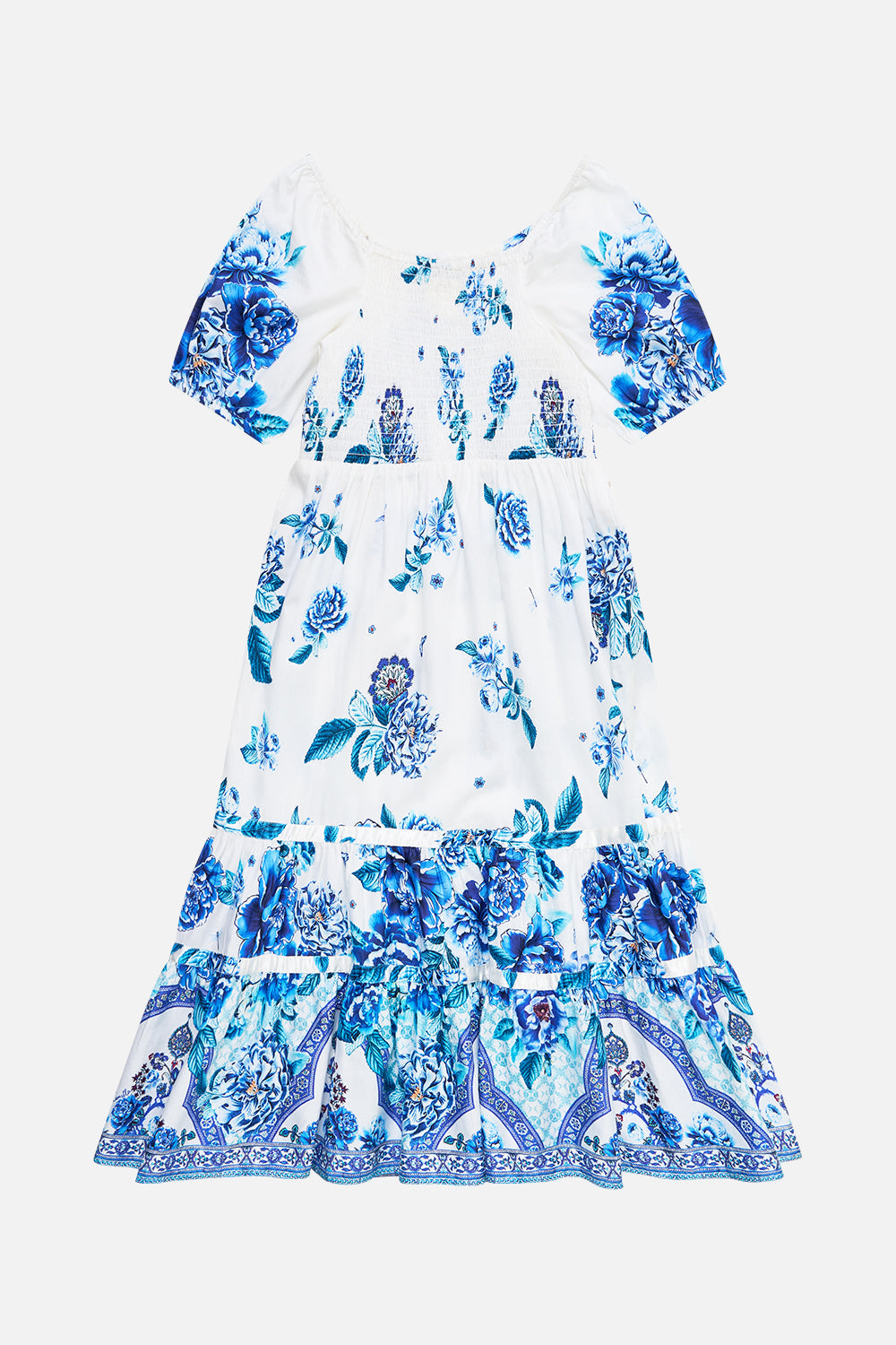 KIDS PEASANT MAXI DRESS WITH RIBBON SKIRT A CERAMIC GARDEN