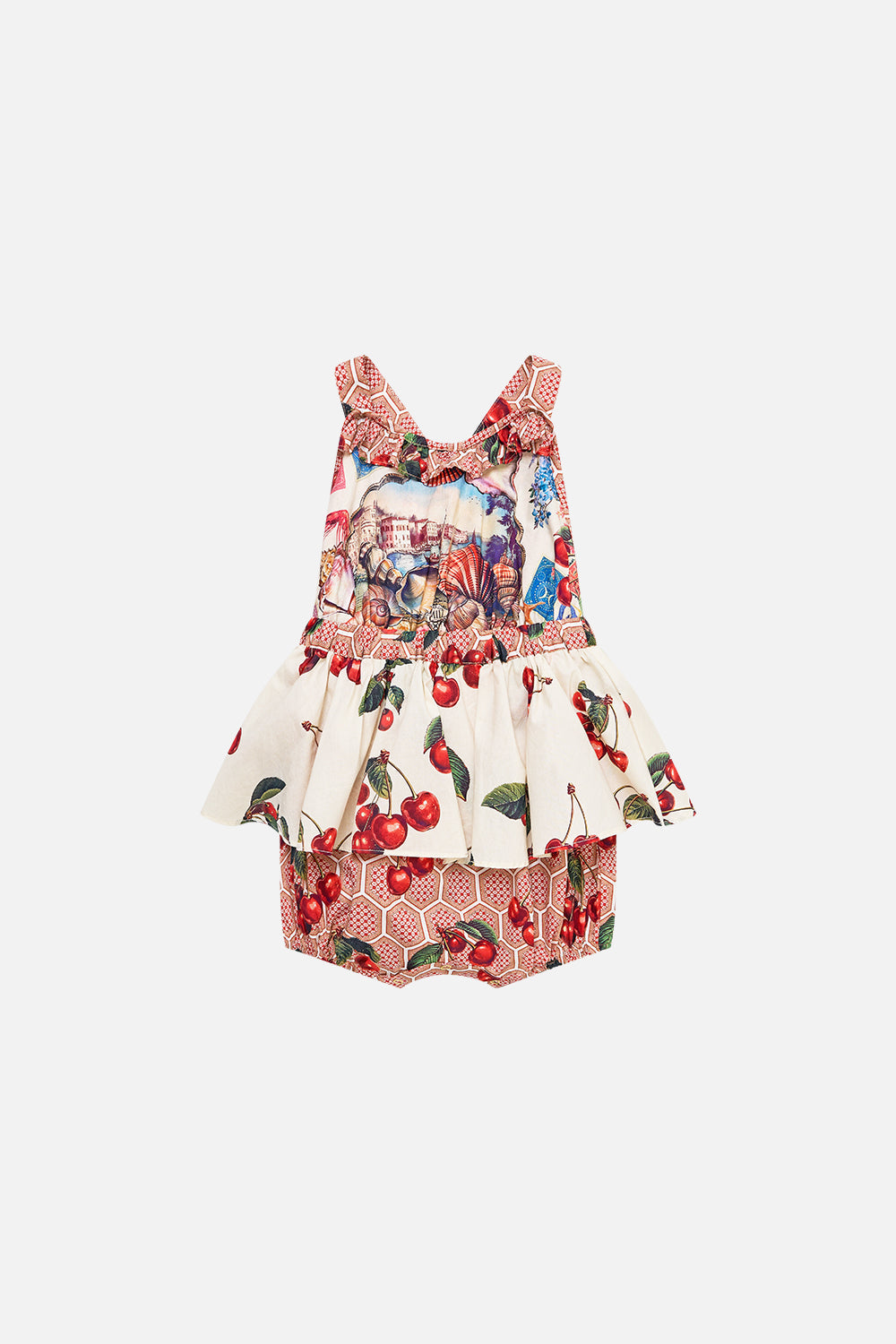 The CAMILLA FLARED SLEEVE DRESS EAST OF ISTANBUL in our EAST OF ISTANBUL print.