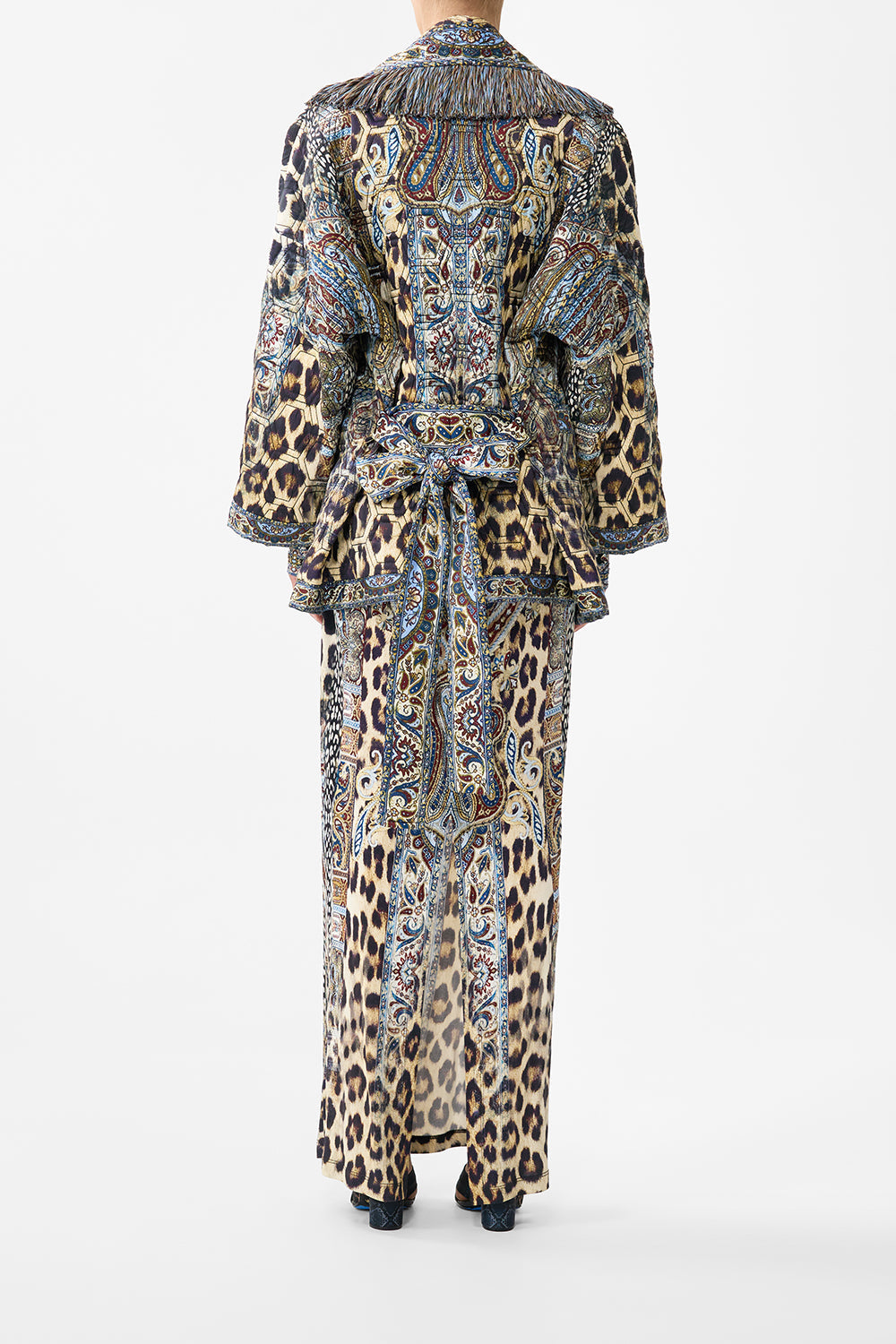 QUILTED ROLL COLLAR COAT ISTANBUL ANIMALIA