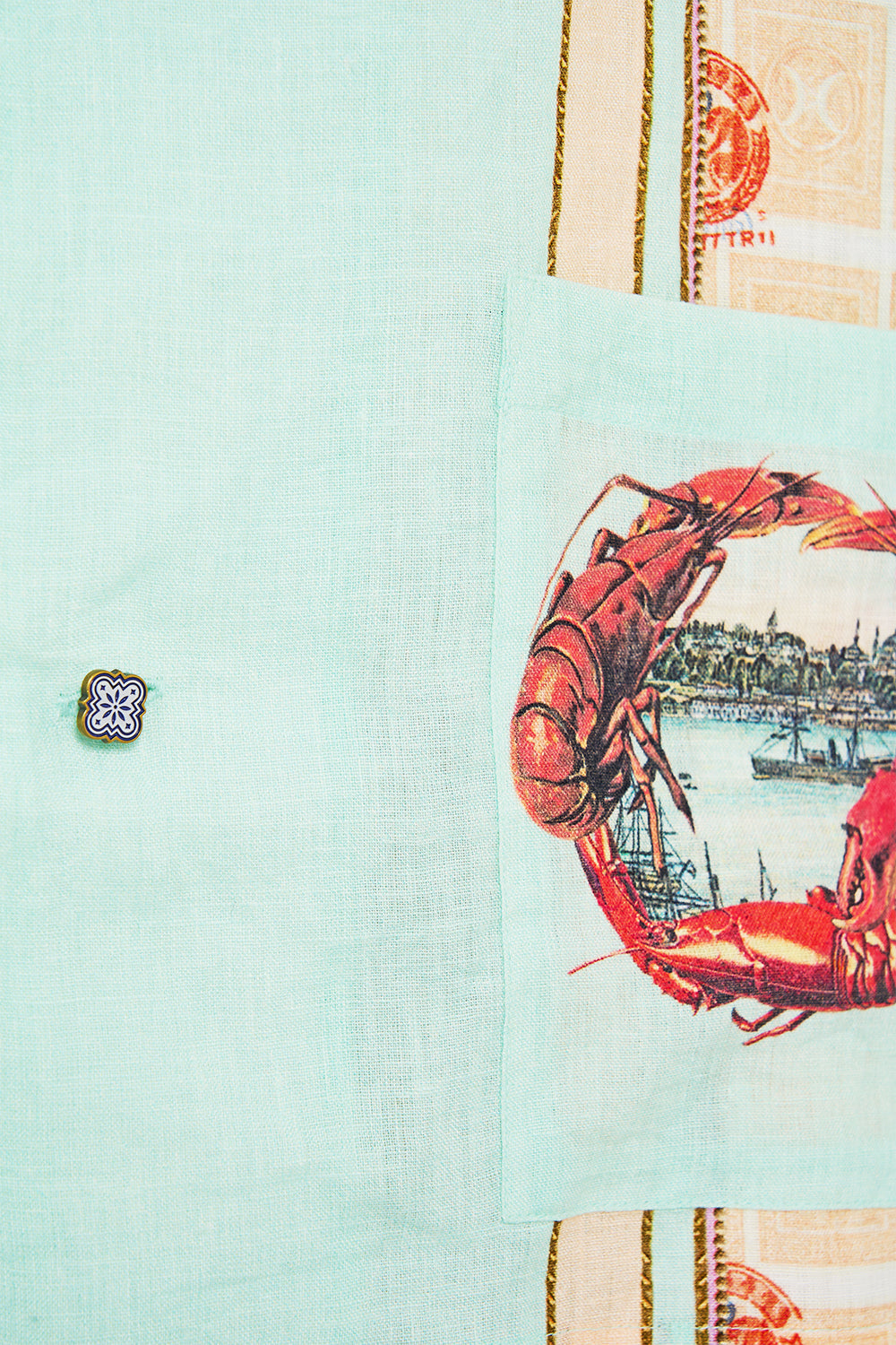 The CAMILLA KIDS LONG SLEEVE TEE WITH FRILL CUFF TILED IN TIME in our  print.