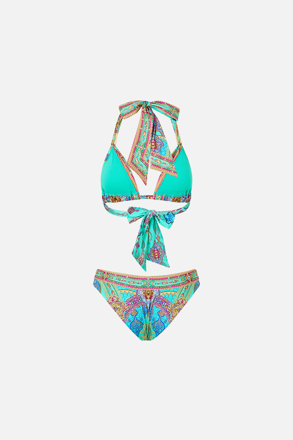 SOFT THICK TIE TRIANGLE BIKINI SET WITH TRIMS THE CONCUBINES CORRIDOR