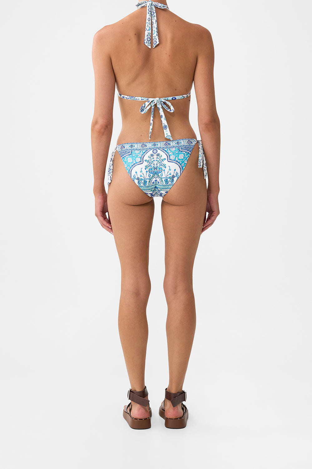 TRIANGLE BIKINI SET WITH TIE SIDES AND RING TRIMS ISNIK LULLABY
