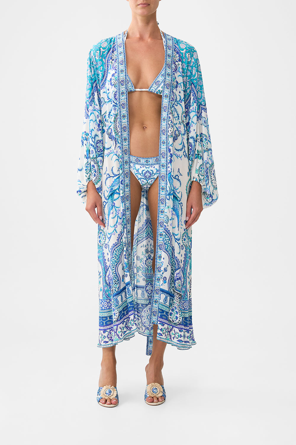 TRIANGLE BIKINI SET WITH TIE SIDES AND RING TRIMS ISNIK LULLABY