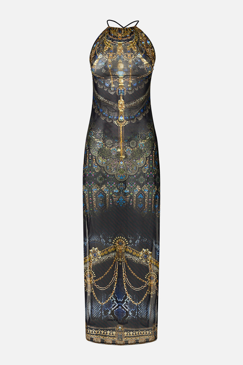 Song Of The Solstice High Neck Beach Maxi Dress With Tie Back | CAMILLA ...