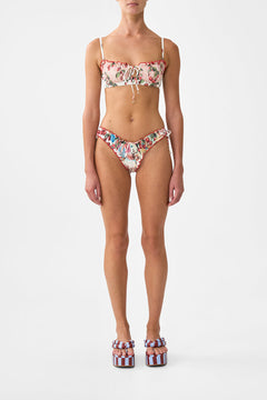 RUCHED SKIMPY BIKINI BOTTOM WITH TIE SIDES NOTES FROM THE ROAD