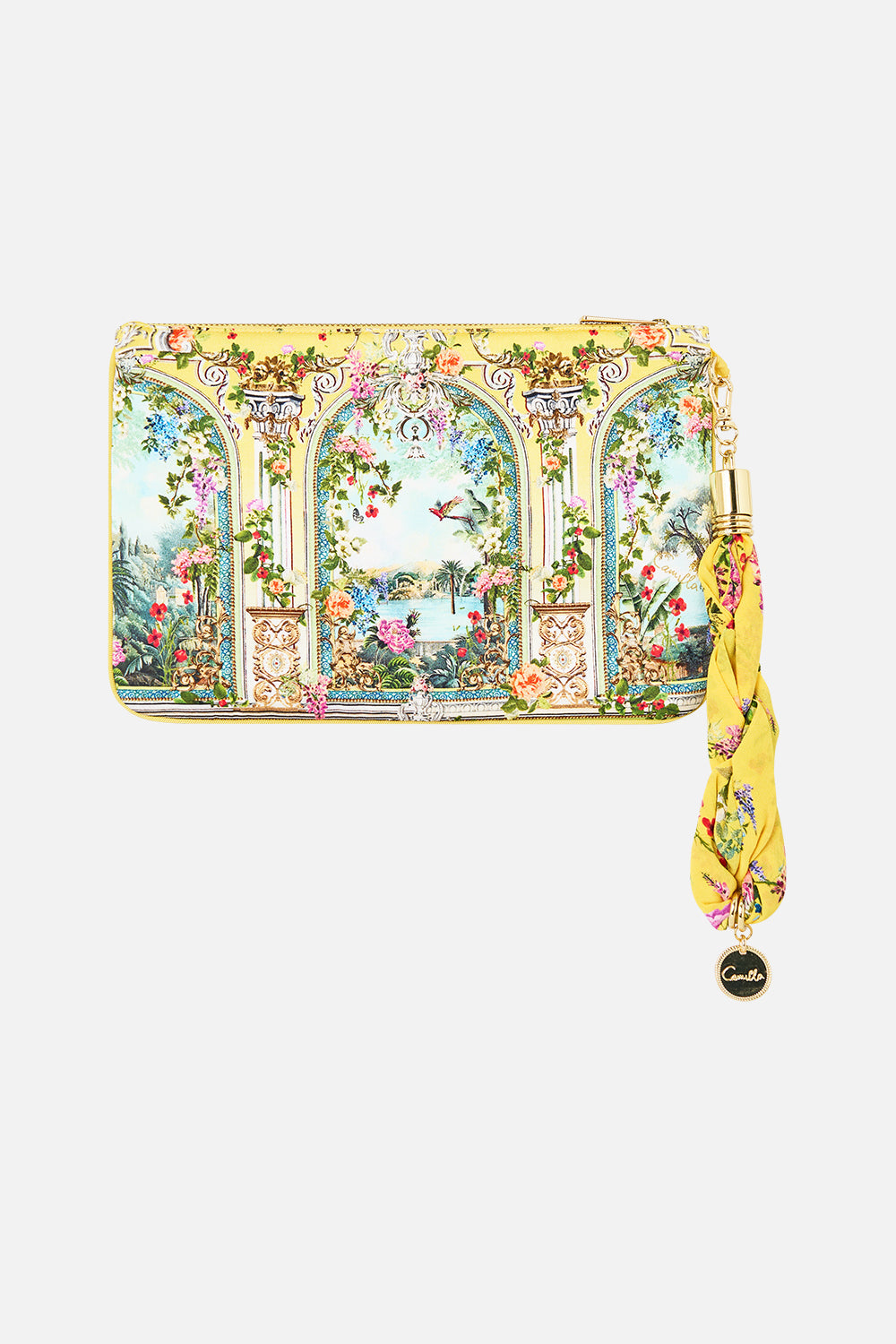 The CAMILLA CURVED COLLAR BLOUSE EAST OF ISTANBUL in our  print.