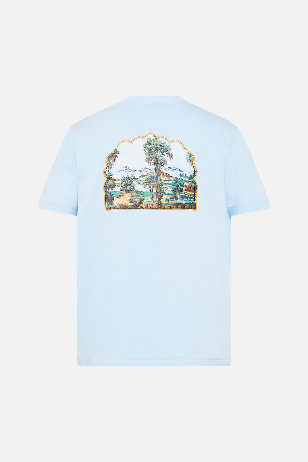 The CAMILLA T SHAPE LONG KAFTAN A CERAMIC GARDEN in our  print.