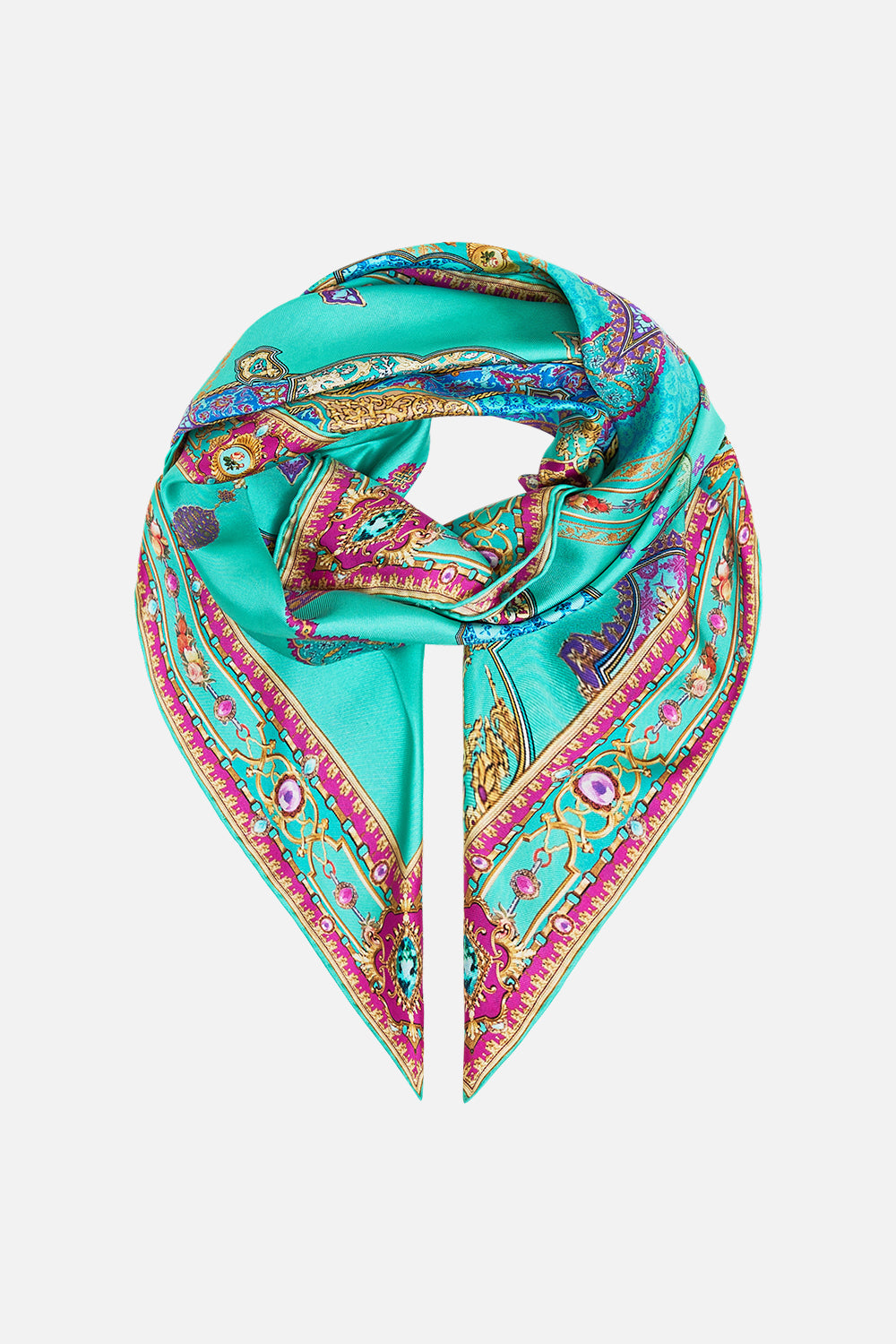 The CAMILLA PIERCED V NECK KAFTAN COSMIC ZOOLOGY in our  print.