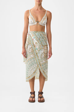 EYELET WRAP MAXI SARONG WITH TIE WAIST OTTOMAN DYNASTY