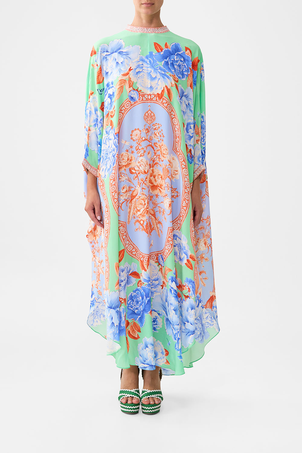 HIGH COLLAR KAFTAN WITH TIE TOPKAPI POP