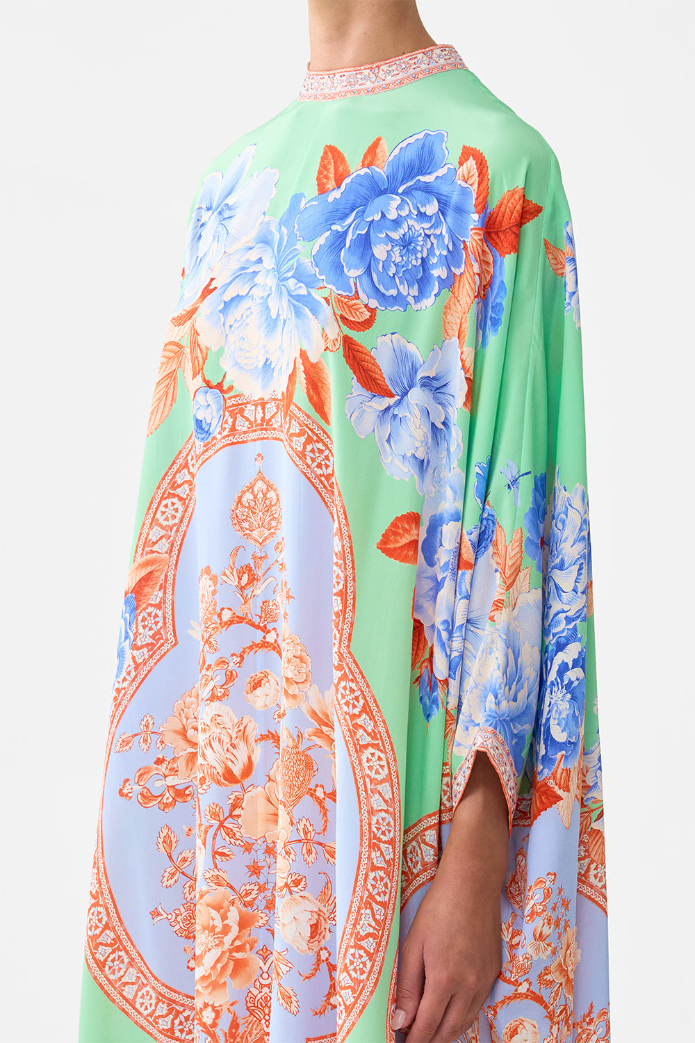 HIGH COLLAR KAFTAN WITH TIE TOPKAPI POP