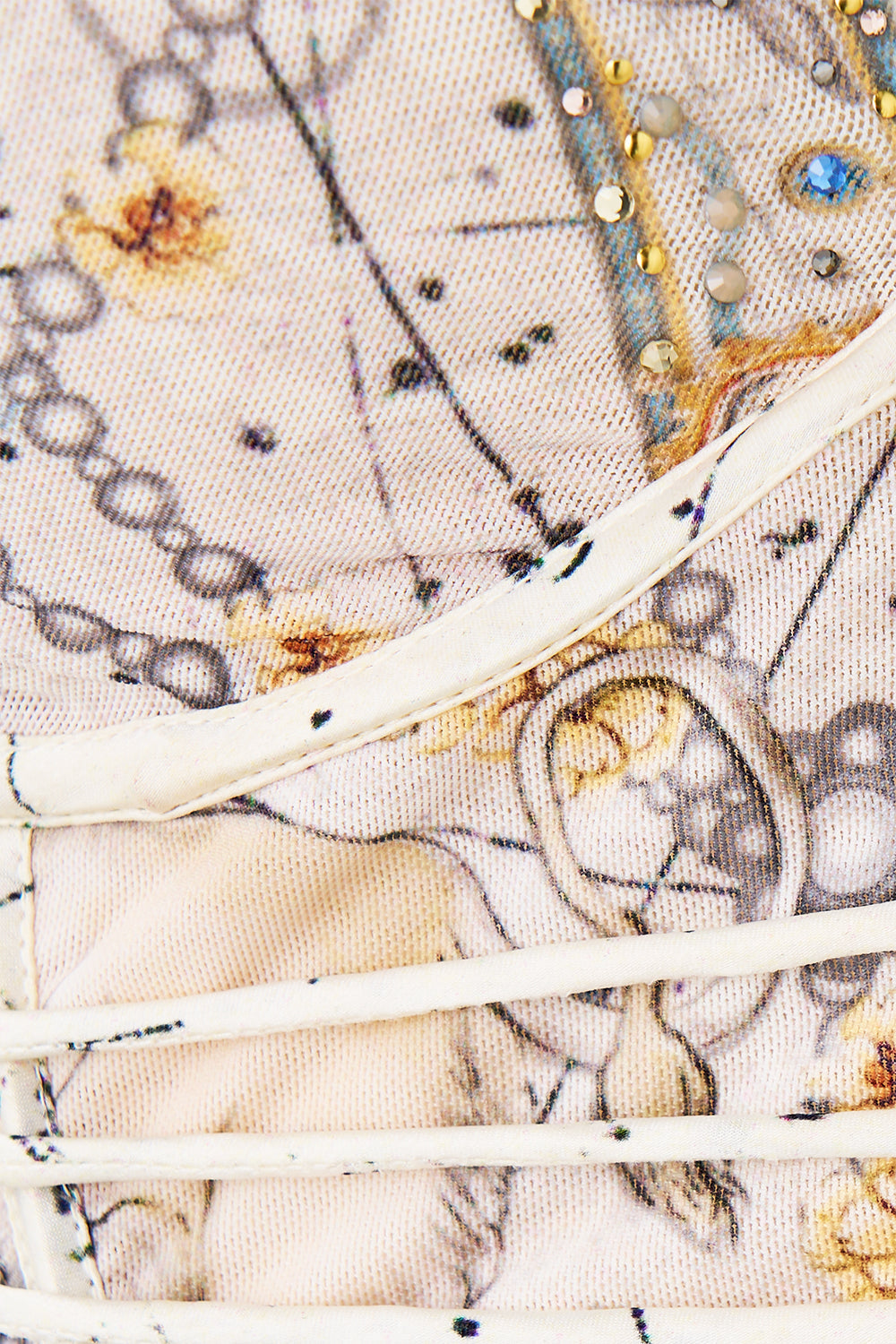 UNDERWIRE CORSET WITH ROULEAU RING TRIM MY LUCKY STARS