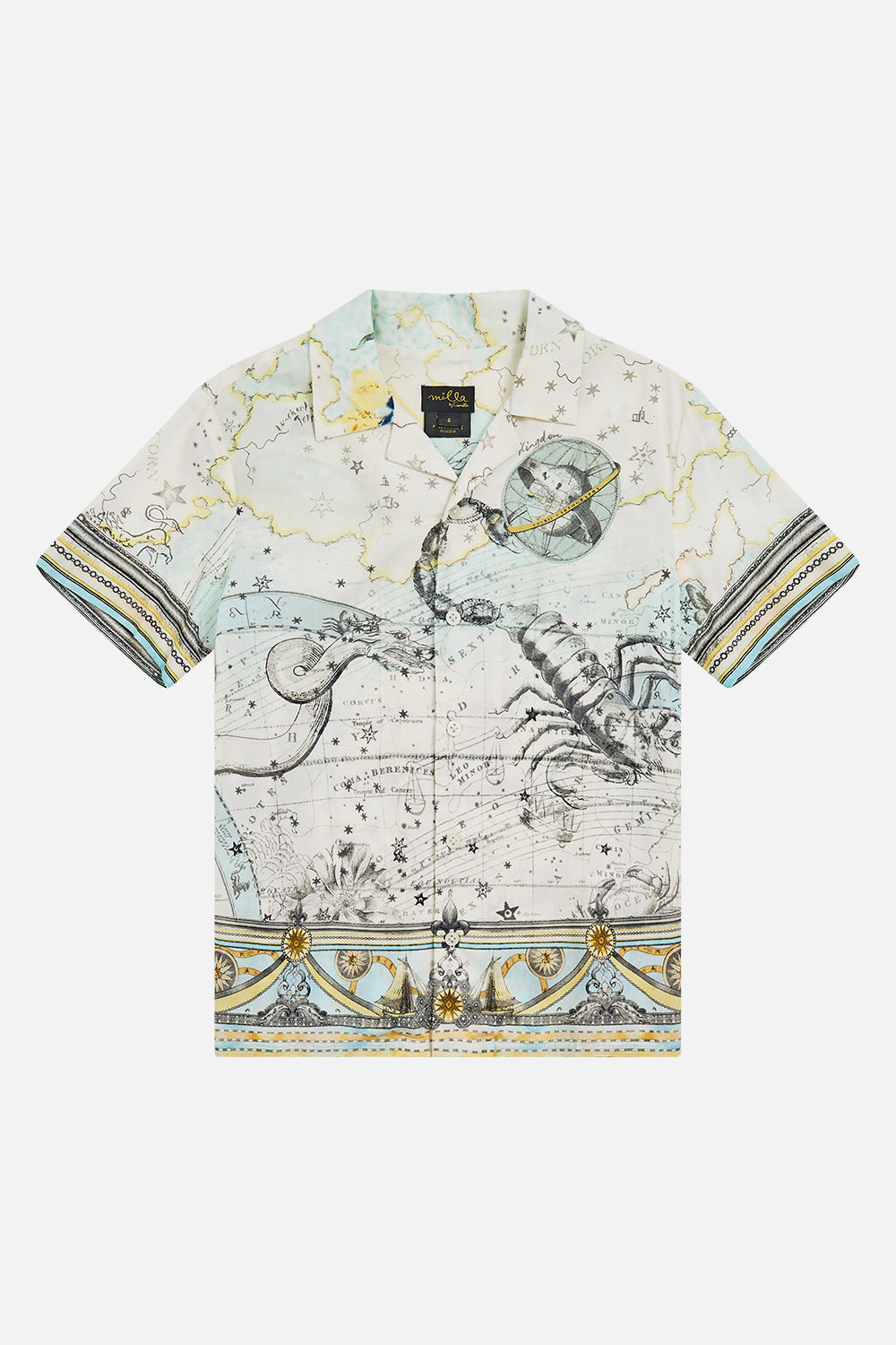 BOYS SHORT SLEEVE CAMP COLLARED SHIRT MY LUCKY STARS