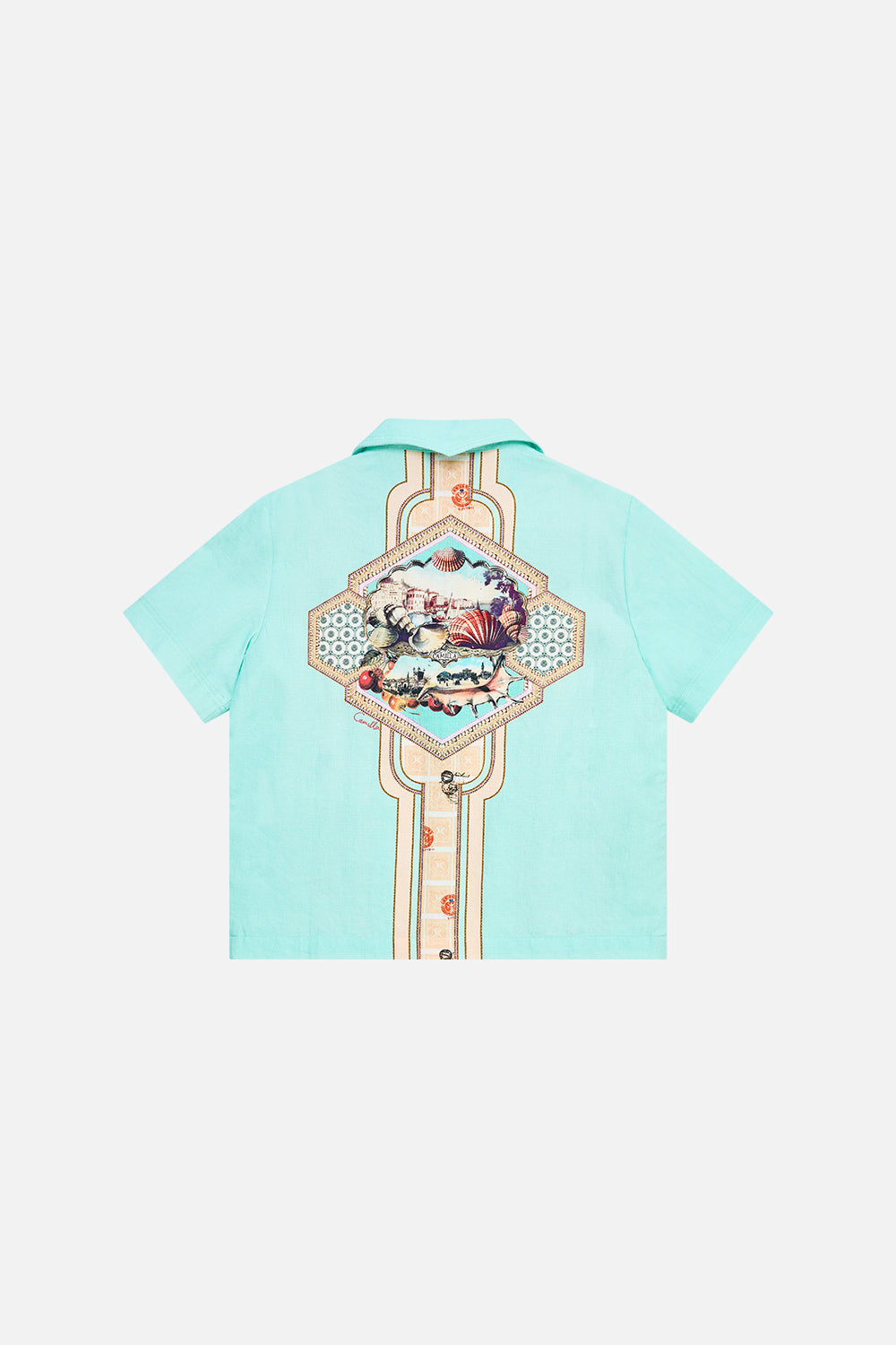 BOYS SHORT SLEEVE CABANA SHIRT WITH LOVE FROM TÜRKIYE