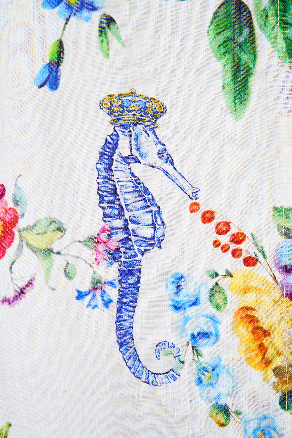 The CAMILLA RELAXED FIT JACQUARD KNIT CREW NECK TEE RINSE & ROAR in our  print.